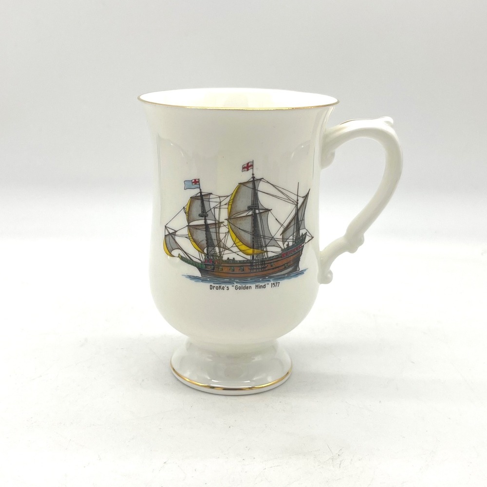 Crown‎ Staffordshire Golden Hind 1577-1977 Commemorative Bone China Mug England